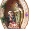 Merkloos Kerststallen>Heilige Familie Beeldje Met Licht 15 Cm