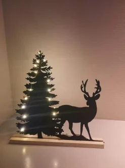 bynathy Kerststukjes>Hert Met Standaard-