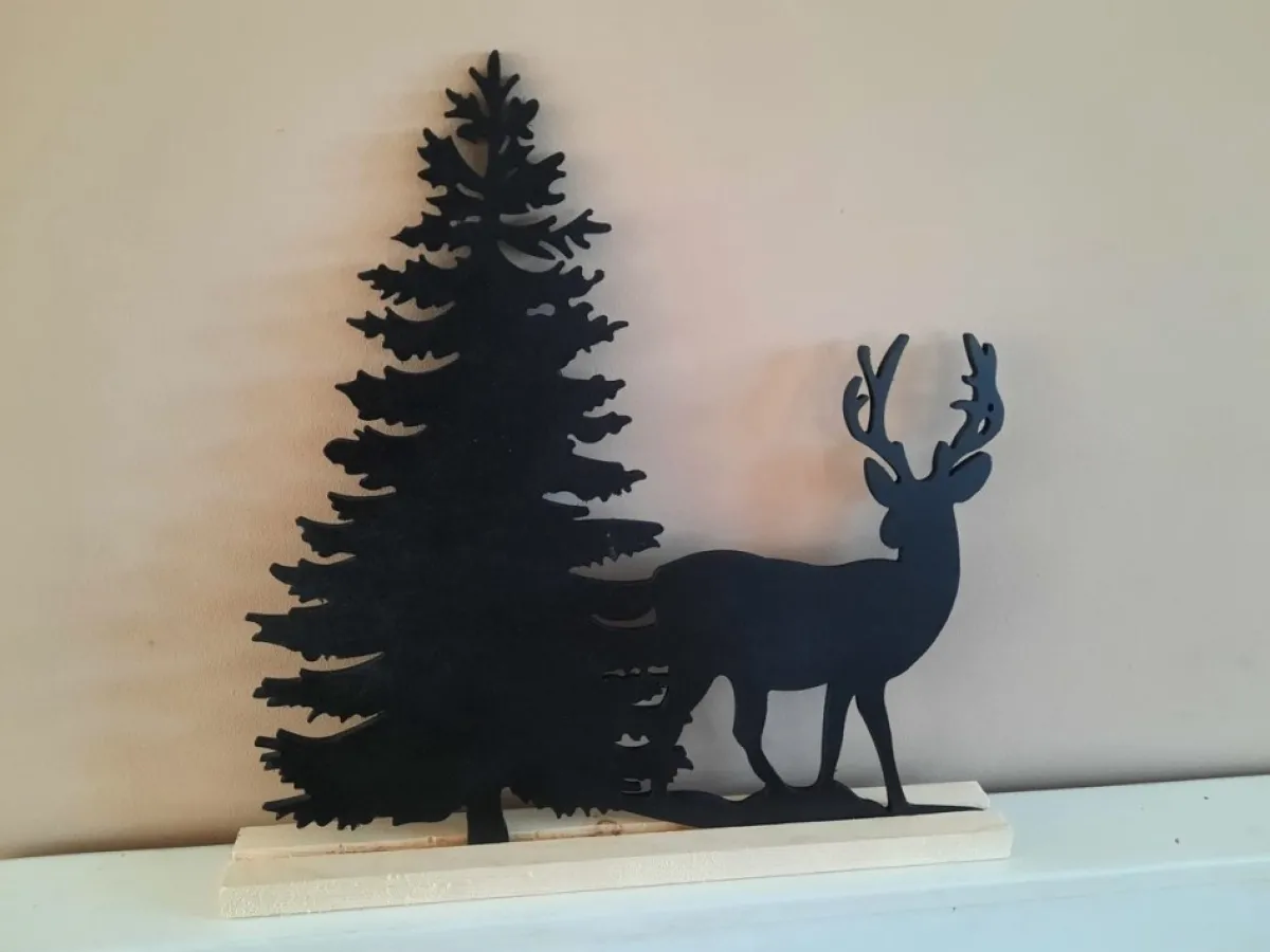 bynathy Kerststukjes>Hert Met Standaard-