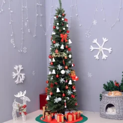 Homcom Kerstboom 390 Takpunten Dennenboom Met Kunststof Standaard 830-182 New