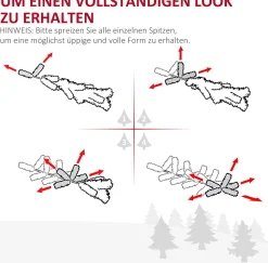 Homcom Kerstboom 390 Takpunten Dennenboom Met Kunststof Standaard 830-182 New