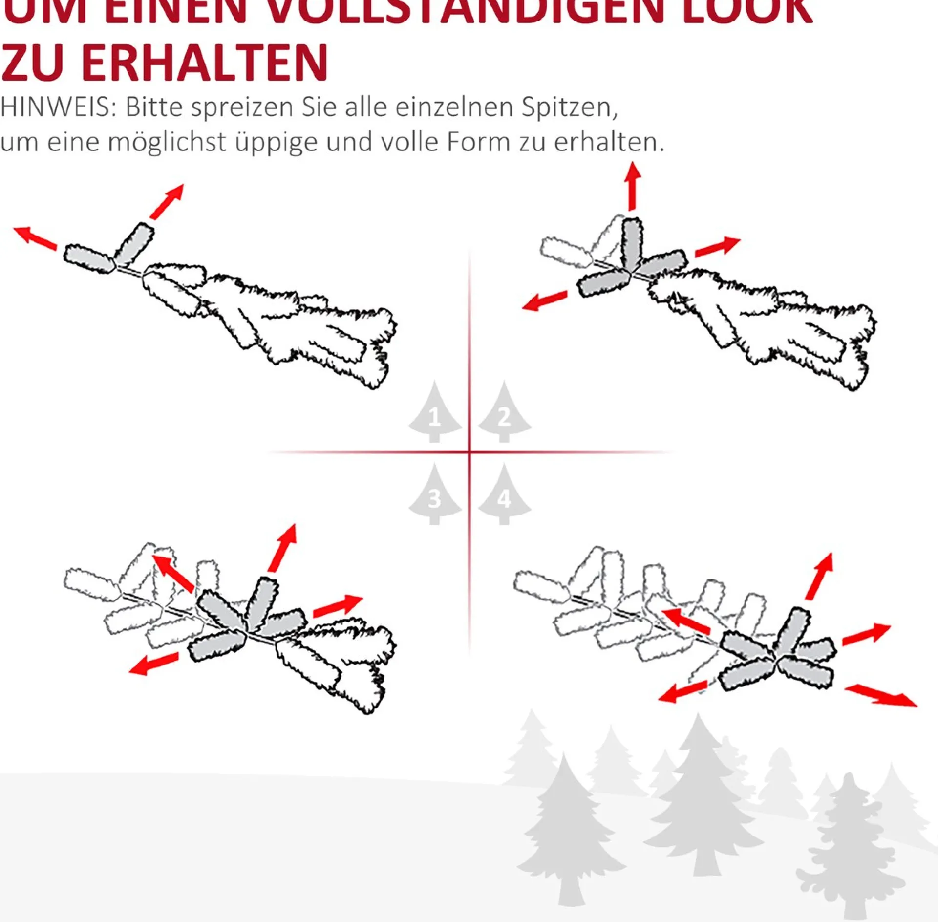 Homcom Kerstboom 390 Takpunten Dennenboom Met Kunststof Standaard 830-182 New