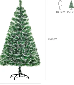 Homcom Kerstboom Kunstkerstboom Dennenboom Met Bessen Metalen Voet Pet 830-123 Shop