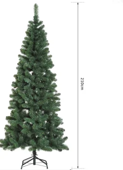 Homcom Kerstboom Kunstkerstboom Dennenboom Met Bessen Metalen Voet Pet 830-183 Cheap