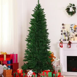 Homcom Kerstboom Kunstkerstboom Dennenboom Met Bessen Metalen Voet Pet 830-183 Cheap