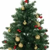 Homcom Kerstboom Met Hulstbessen, Ballen En Led-Verlichting Kerstboom Groen 830-257 Sale