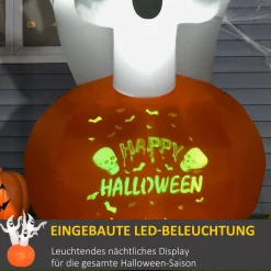 Homcom Opblaasbaar Halloween-Spook Met Pompoen En Lichtjes 844-400 Shop