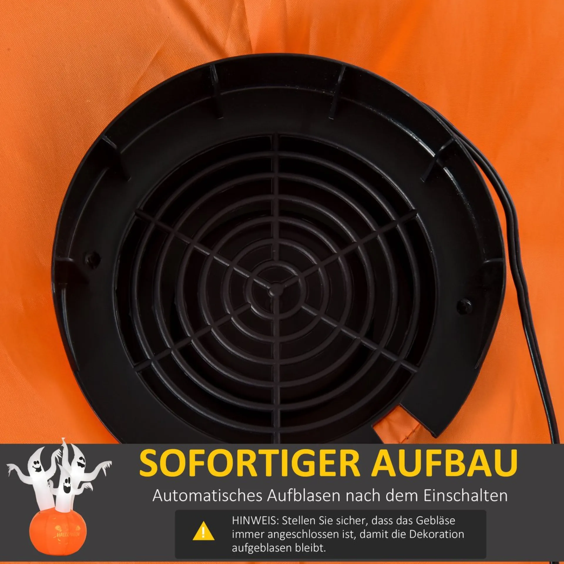 Homcom Opblaasbaar Halloween-Spook Met Pompoen En Lichtjes 844-400 Shop