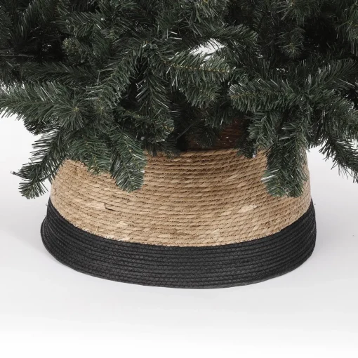 House of Seasons Kerstboomrok - H26 X O50 Cm - Zeegras Zwart New