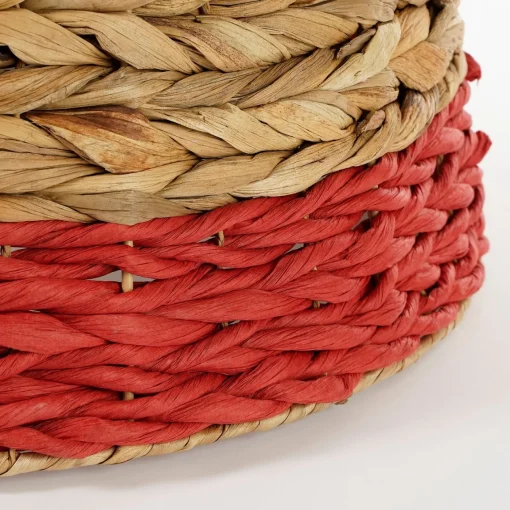 House of Seasons Kerstboomrok Opvouwbaar - H26 X O58 Cm - Zeegras - Rood Clearance