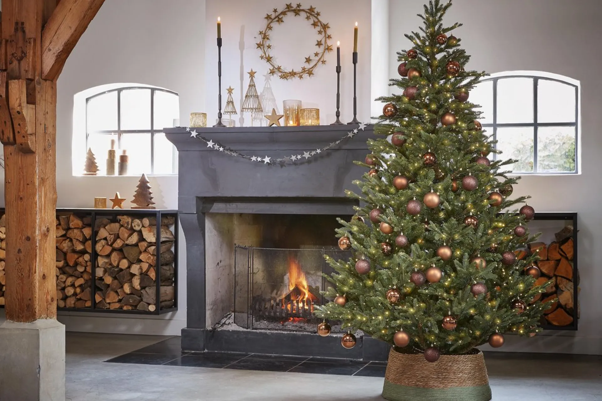 House of Seasons Kerstboomrok - H26 X O50 Cm - Zeegras Groen Fashion