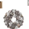 House of Seasons Kerstkransen> Kerstkrans - H8,5 X O34 Cm - Wit