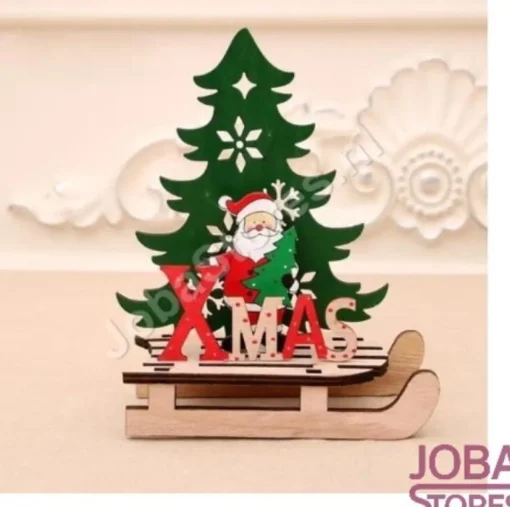 JobaStores® Kerststallen>Houten Kerst Slee Xmas Kerstman (L)