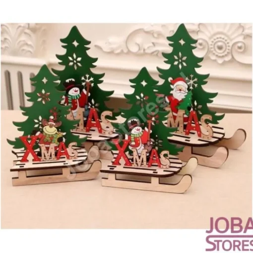 JobaStores® Kerststallen>Houten Kerst Slee Xmas Kerstman (L)