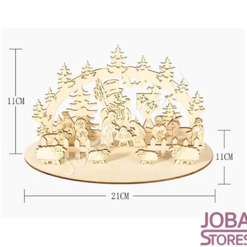 JobaStores® Kerststallen>Houten Kerst Stal (Rechthoek)