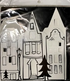 Hu0026S Collection Kerststukjes>H&S Collection - Kerst Decoratie - Kerst Huisjes - Kerstboom - Versiering - Kerstmis - 78 Cm X 21 Cm