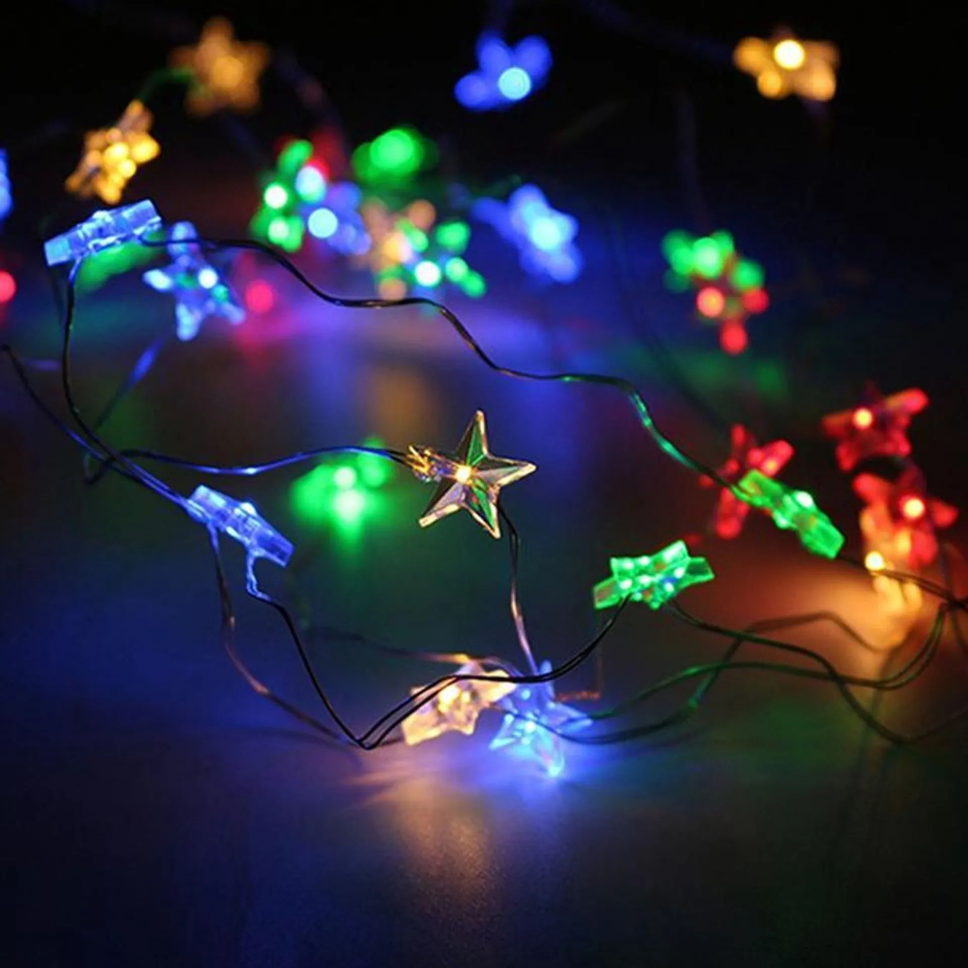 Sofisticade Instalights - Kerstverlichting - Fairy Lights - Twinkle Stars - Kerstlampjes - Kerstdecoratie - Lampjes Slinger - Multicolour - 2X Aa Batterijen Gratis Erbij - Sterren Led Lampjes Hot