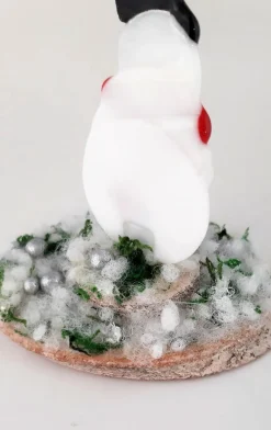 Jewels Delight Kerststukjes> Sneeuwmannetje Frosty Kerstmis Decoratie Glas Fusing Versieringen