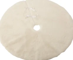 J-Line Kerstboomrok Rond Polyester Wit Sale