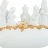 J-Line Kerststallen> Kerststal 3 Koningen Op Steen Resine Wit/Goud