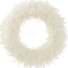 J-Line Kerstkransen> Krans Deco+ Glitters Veren Wit