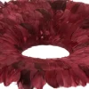 J-Line Kerstkransen> Krans Deco Veren Bordeaux