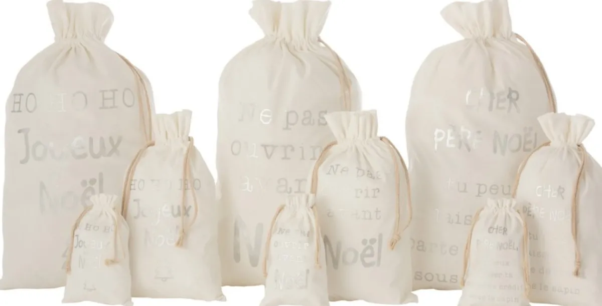 J-Line Kerstsokken> Zak Kerst Frans Velvet Large Assortiment Van 3