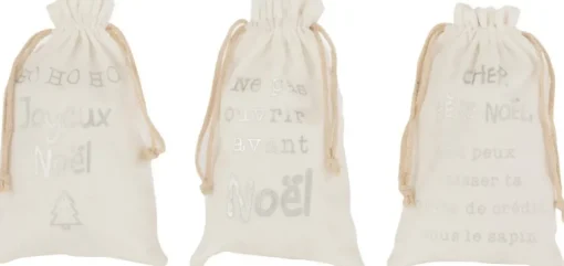 J-Line Kerstsokken> Zak Kerst Frans Velvet Small Assortiment Van 3