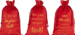 J-Line Kerstsokken></noscript> Zak Kerst Frans Velvet Rood Medium Assortiment Van 3