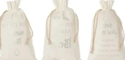 J-Line Kerstsokken> Zak Kerst Frans Velvet Medium Assortiment Van 3