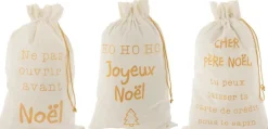 J-Line Kerstsokken></noscript> Zak Kerst Frans Velvet /Goud Large Assortiment Van 3