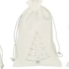 J-Line Kerstsokken> Zak Kerst Mix Velvet Wit/Zilver Small Assortiment Van 3
