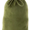 J-Line Kerstsokken> Zak Kerst Velvet Kaki Groen Medium - 4 Stuks