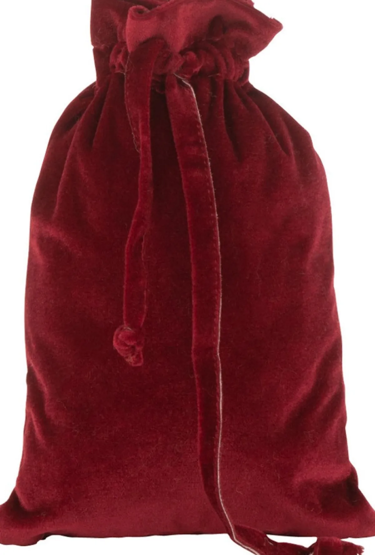 J-Line Kerstsokken> Zak Kerst Velvet Rood Small - 4 Stuks