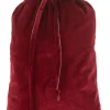 J-Line Kerstsokken> Zak Kerst Velvet Rood Medium - 4 Stuks