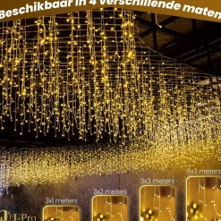 J-Pro Curtain Light 3X3M Lichtsnoer Op Netstroom - Tuinverlichting Led - Lichtslinger - Led Lichtgordijn 3X3M Cheap