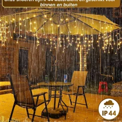 J-Pro Curtain Light 3X2M Lichtsnoer Op Netstroom - Tuinverlichting Led - Lichtslinger - Led Lichtgordijn 3X2M Sale