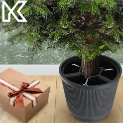 KADAX Kerstboomstandaard, Kerstboomstandaard Van Gerecyclede Kunststof, Dennenboomstandaard Voor Een Echte Boom, Standaard Voor Een Kerstboom (Boomhoogte Tot 250 Cm/Grafiet) Hot