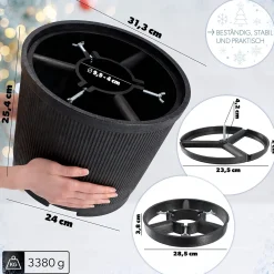 KADAX Kerstboomstandaard, Kerstboomstandaard Van Gerecyclede Kunststof, Dennenboomstandaard Voor Een Echte Boom, Standaard Voor Een Kerstboom (Boomhoogte Tot 250 Cm/Grafiet) Hot