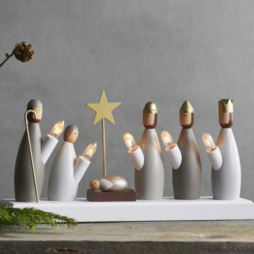 Star Trading Kerststallen>Kandelaar Krubba De Drie Wijzen 33Cm Breed