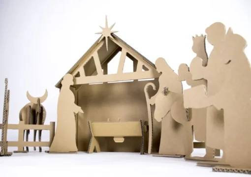 KarTent Kerststallen>Kartonnen Kerststal - Duurzaam Karton - Hobbykarton -