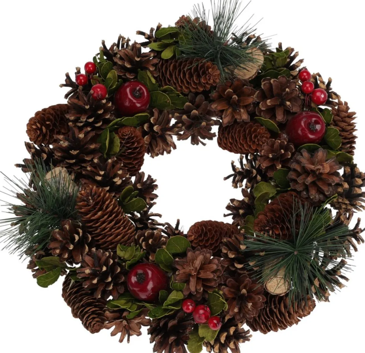 Merkloos Kerstkransen>Kerst - Kerstkrans - Krans - Dennenappels - D33Cm - 2 Designs