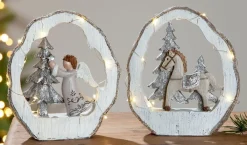 Gilde handwerk Kerststukjes>Kerst Engel En Paard In Boomstam Hout Kerstmis, Kerstdecoratie, Kerst, Winter, Kerstman