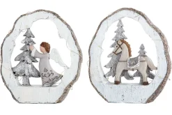 Gilde handwerk Kerststukjes>Kerst Engel En Paard In Boomstam Hout Kerstmis, Kerstdecoratie, Kerst, Winter, Kerstman