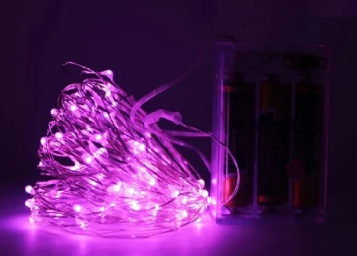 ABC-Led Kerst Koperdraad Led Verlichting - Roze - 5 Meter -Incl. Batterijen Flash Sale