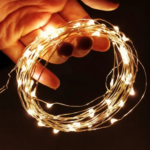 ABC-Led Kerst Koperdraad Led Verlichting - Warm Wit - 5 Meter - Incl. Batterijen Warm Wit 5 Meter Flash Sale