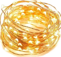 ABC-Led Kerst Koperdraad Led Verlichting - Warm Wit - 10 Meter - Incl. Batterijen Warm Wit 10 Meter Sale