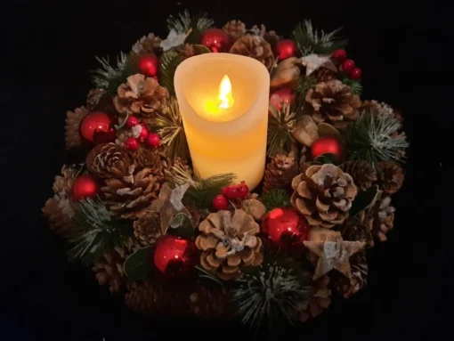 KIESHOP Kerstkransen>Kerst Krans O 35 Cm Met Decoratie | Sterren, Dennenappels, Besjes, Kerstballen, Sneeuw En Kerstgroen