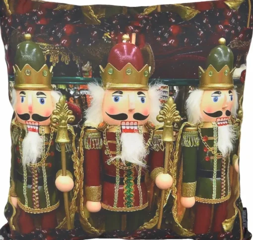 Gek op Kussens! Kerstkussens>Kerst 'Notenkrakers' Kussenhoes | Katoen/Polyester | 45 X 45 Cm