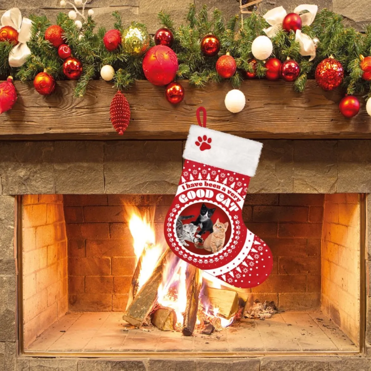 Plenty Gifts Kerstsokken>Kerst Stocking Kittens Mix